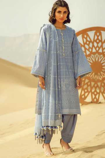 Alkaram 3 Piece Printed Suit With Printed Foil Dupatta 24123 Summer Lawn Collection 2020 | Alkaram Summer Lawn